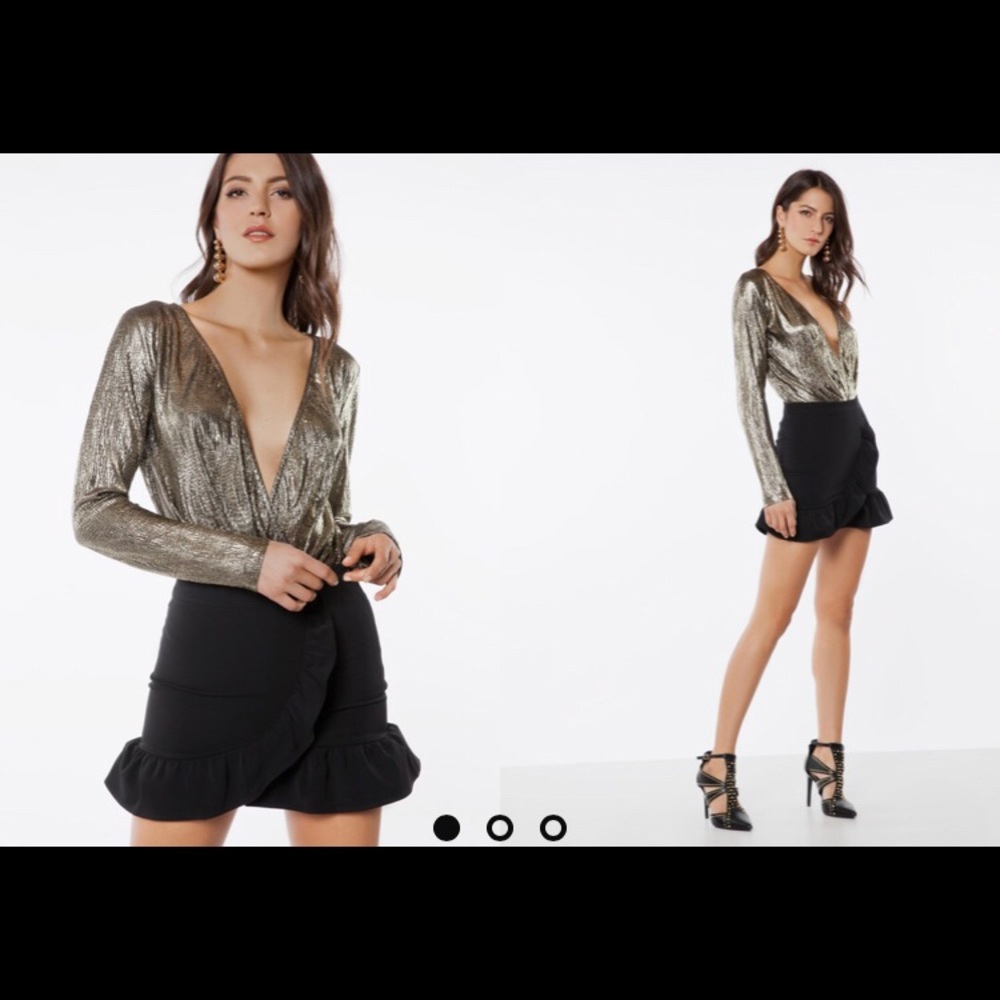 Gold metallic bodysuit